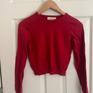 PULL&BEAR Crop Red Sweater